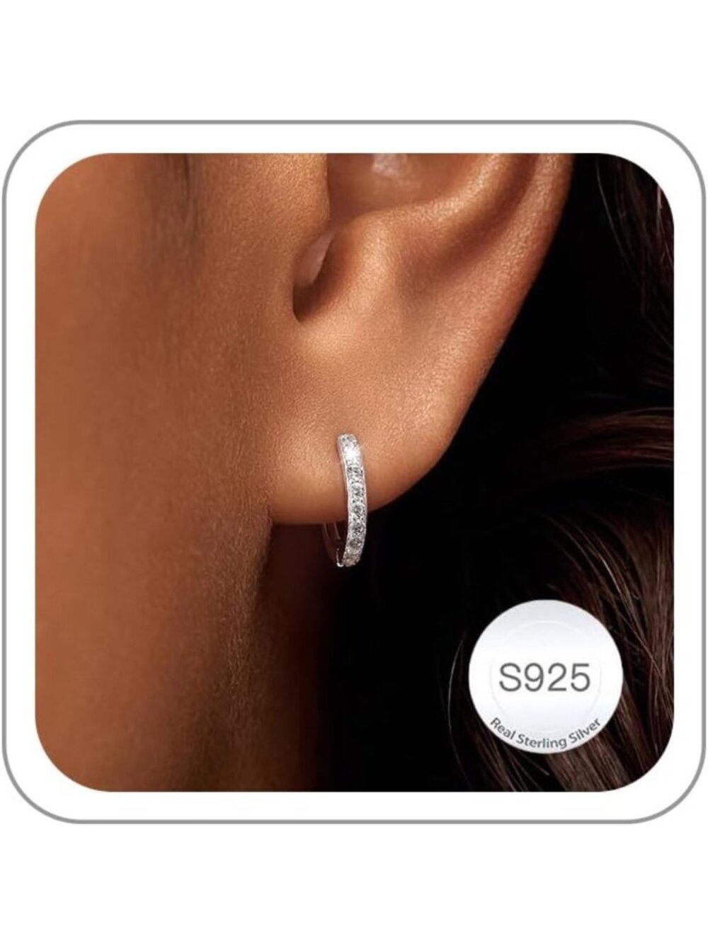 Small 925 Sterling Silver Huggie Hoop Earrings for Women - Elegant & Lightweight